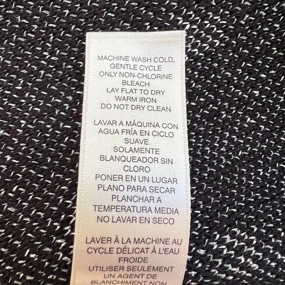 Chico’s EasyWear Metallic Black Open Front Cardigan Sweater 0 (US 4-6) - Picture 10 of 11